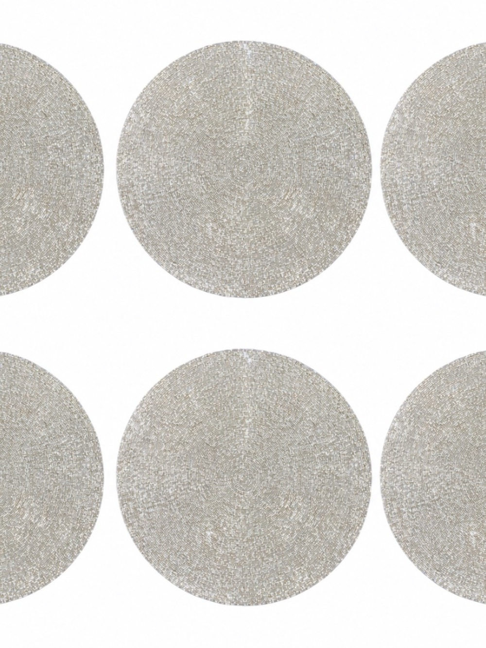 Aman Imports Multi Color Beaded Round Charger Set of 6/ 15x15